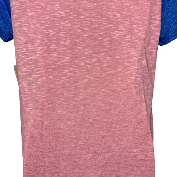 NWT LuLaRoe Pink Classic T Shirt Top Color Block Flowy Short Sleeve Womens Small - Picture 8 of 15